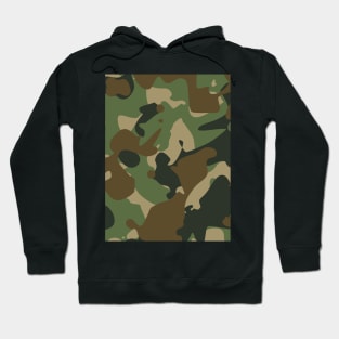 Camouflage pattern -Green and Brown Camo -Military Camouflage Classic Hoodie